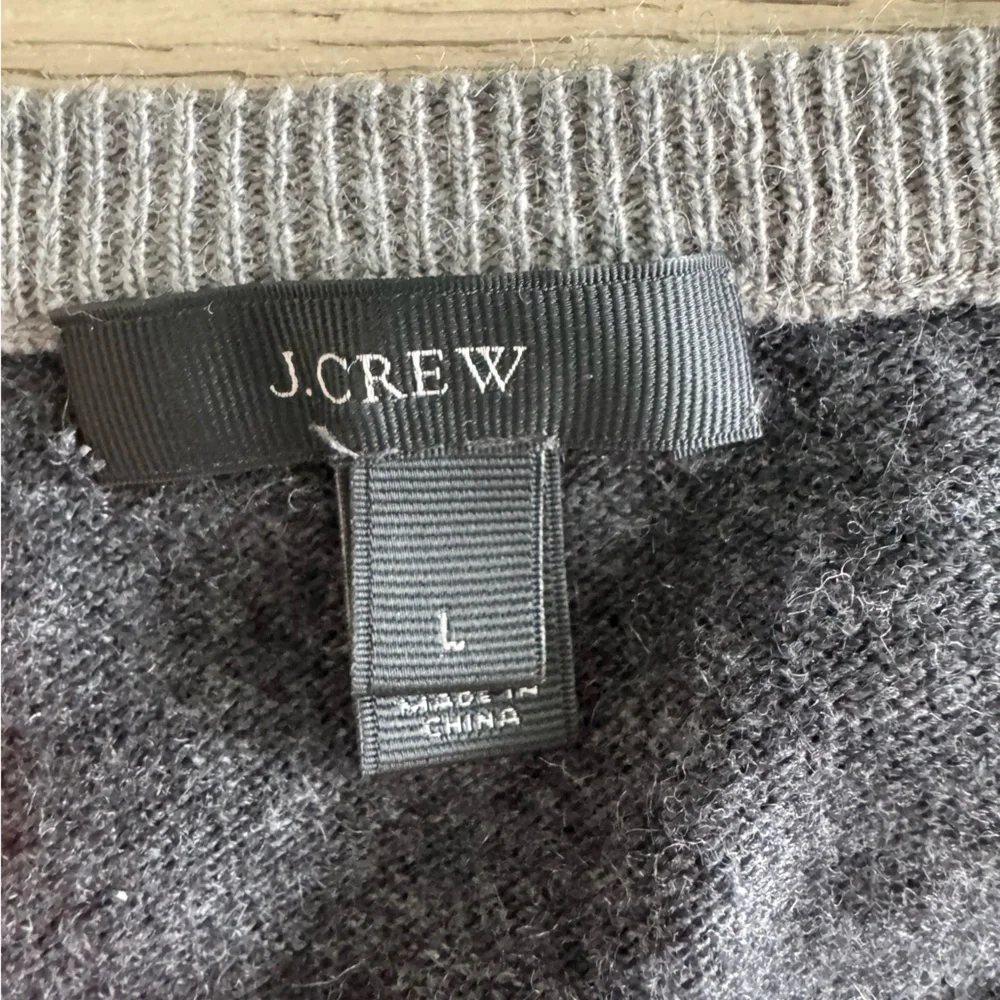 J.Crew Black/Gray color block size L